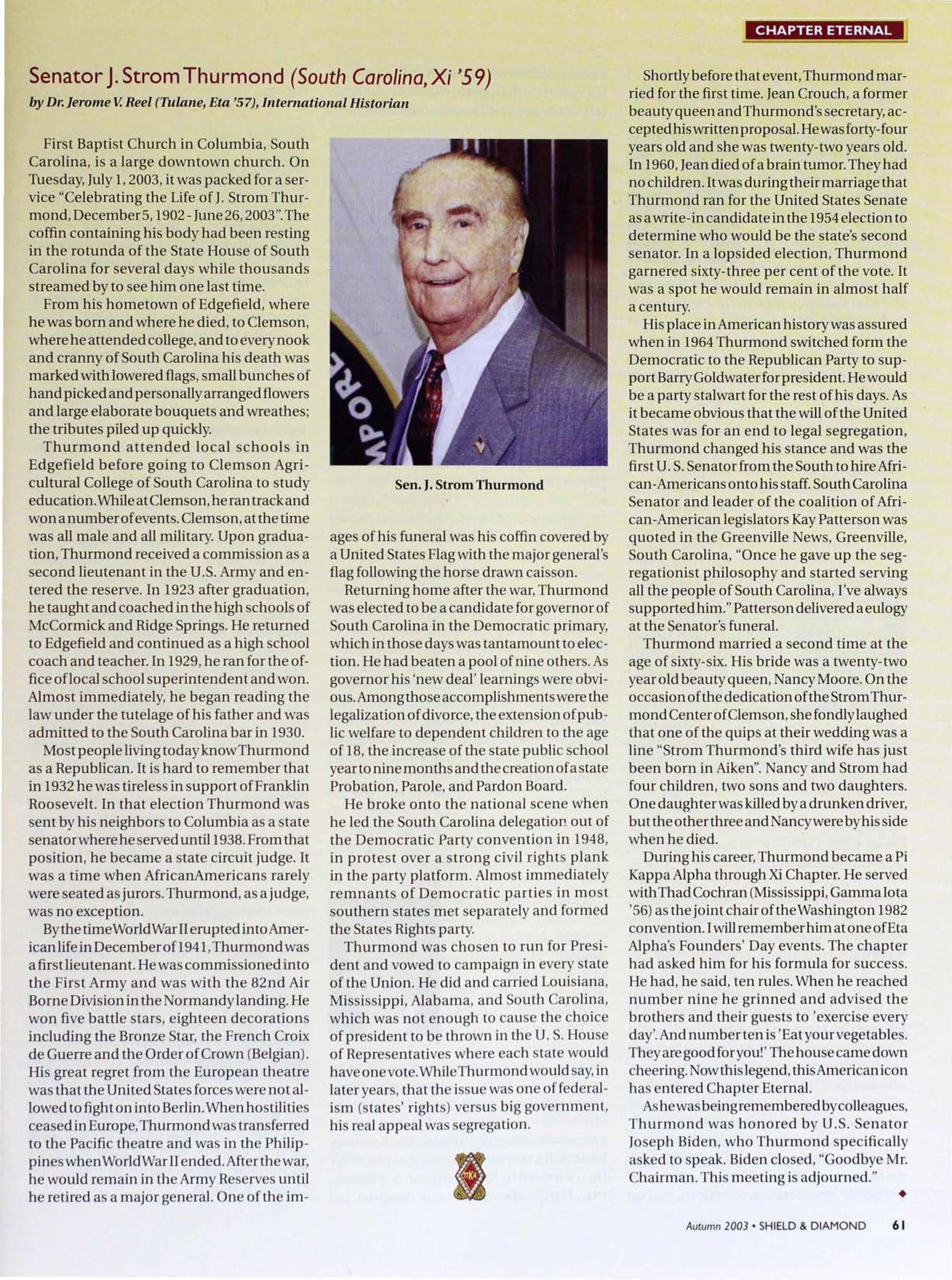 Chapter Eternal, Autumn 2003